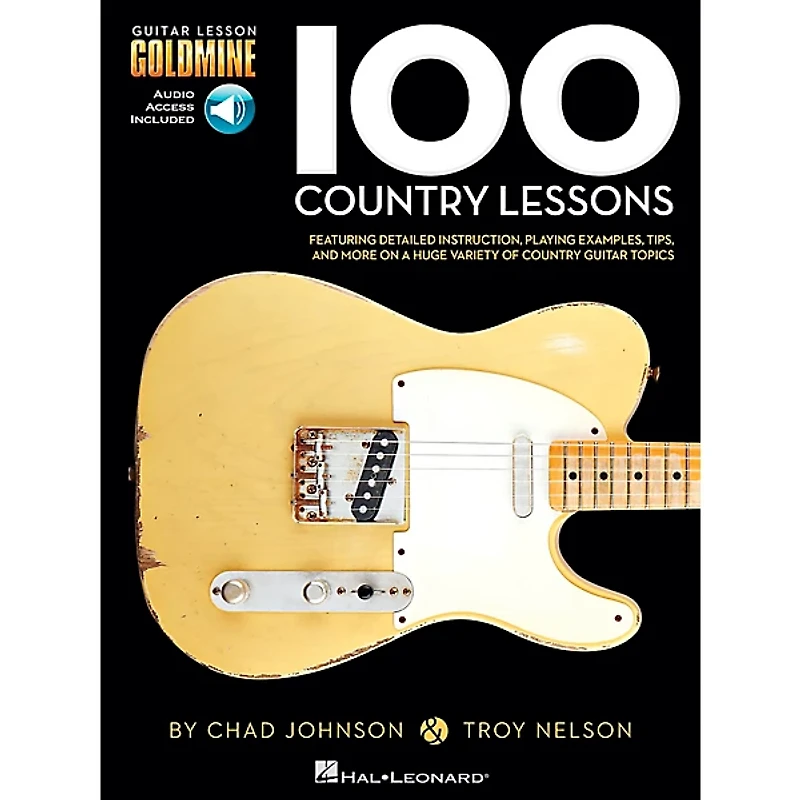 Hal Leonard 100 Country Lessons  Guitar Lesson Goldmine Series Book/CD