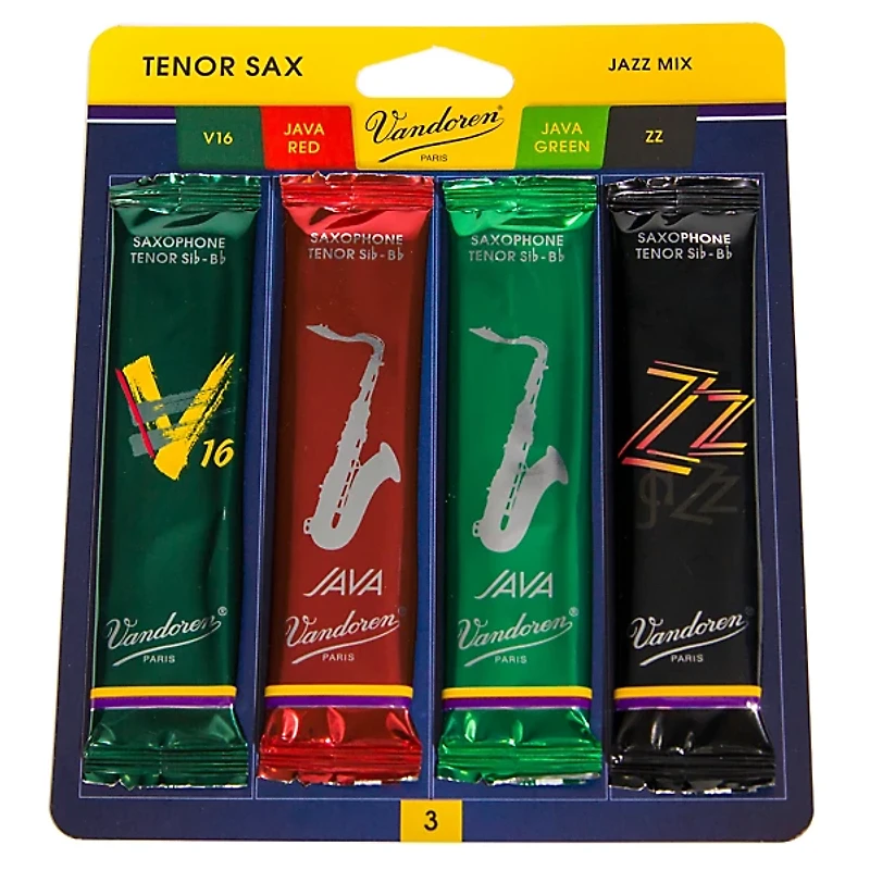 Vandoren Tenor Saxophone Jazz Reed Sample Pack