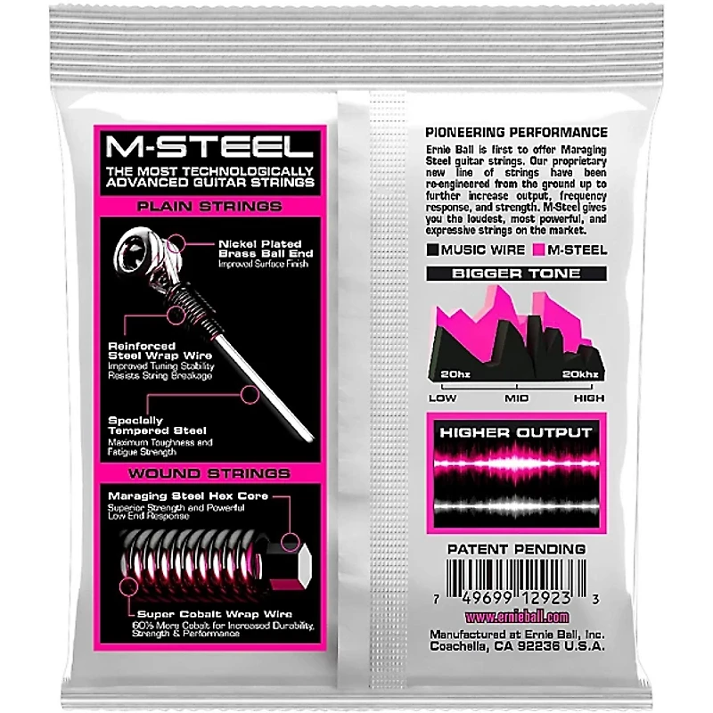 Ernie Ball 2923 M-Steel Super Slinky Electric Guitar Strings