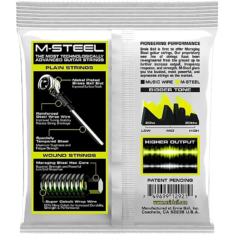 Ernie Ball 2921 M-Steel Regular Slinky Electric Guitar Strings