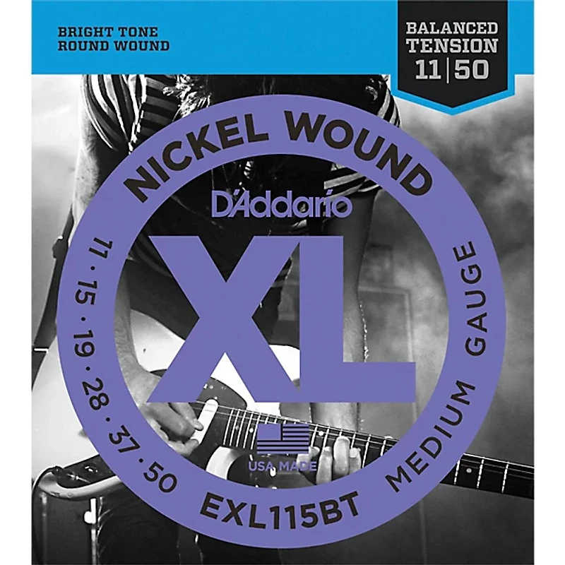 D'Addario EXL115BT Balanced Tension Medium Electric Guitar Strings (2-Pack)