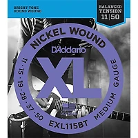 D'Addario EXL115BT Balanced Tension Medium Electric Guitar Strings (2-Pack)