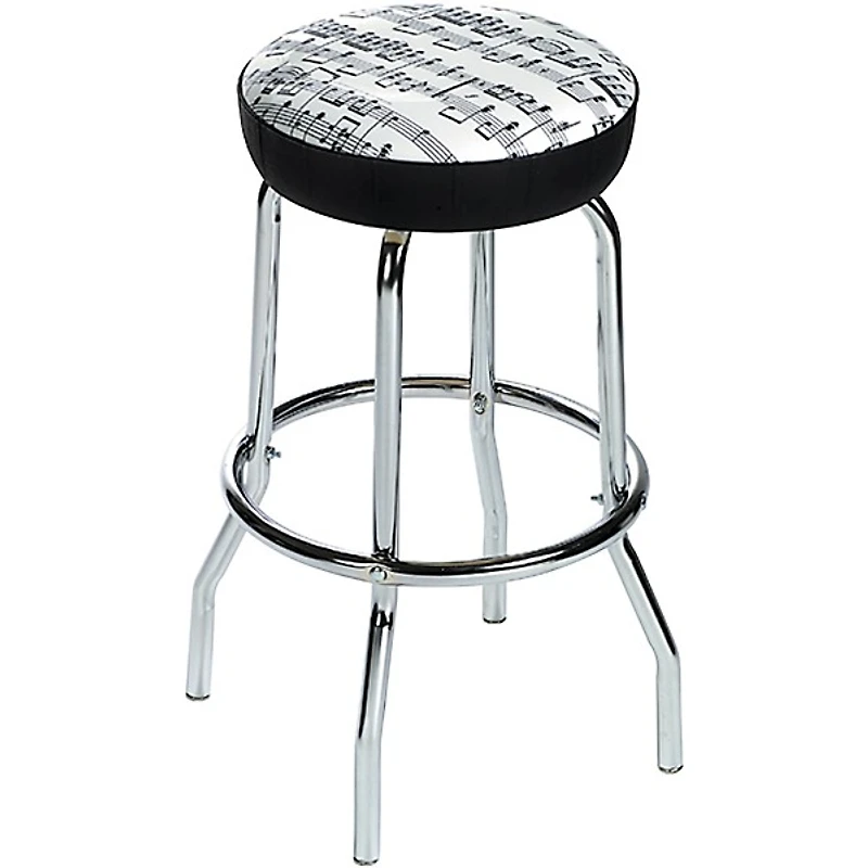 AIM 28" Barstool Sheet Music White with Black Notes