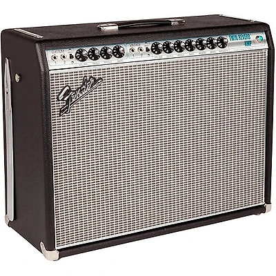 Fender '68 Custom Twin Reverb 85W 2x12 Tube Guitar Combo Amp With Celestion G12V-70s Speaker Black