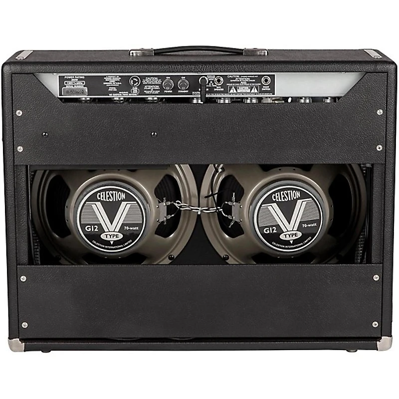 Fender '68 Custom Twin Reverb 85W 2x12 Tube Guitar Combo Amp With Celestion G12V-70s Speaker Black