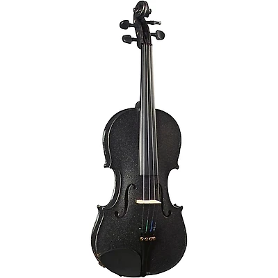 Cremona SV-130BK Series Sparkling Black Violin Outfit 4/4 Size
