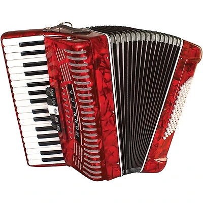 Hohner Hohnica 1305 Beginner 72 Bass Accordion Red