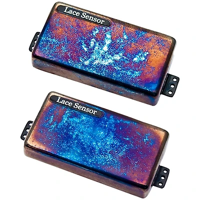 Lace Finger Burner Humbucker Guitar Pickup Set Burnt Chrome