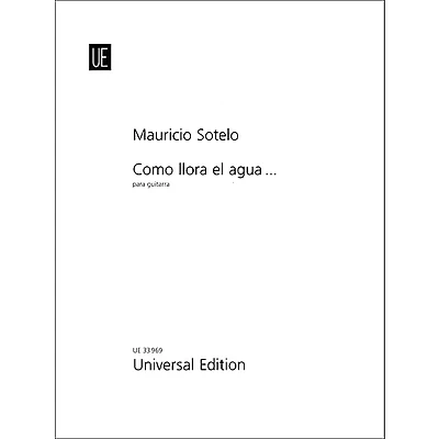 Carl Fischer Como Llora El Agua...