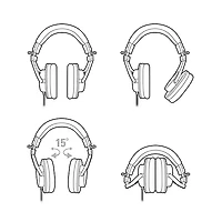 Audio-Technica ATH-M30x Closed-Back Professional Studio Monitor Headphones Black