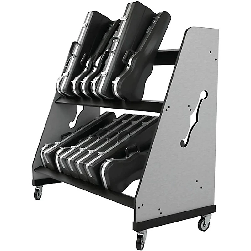 A&S Crafted Products Band Room Violin & Viola Case Shelf Rack 63 x 52 x 29 in.