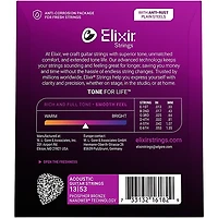 Elixir Phosphor Bronze Acoustic Guitar Strings With NANOWEB Coating, HD Light (.013-.053)