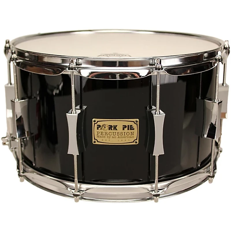 Pork Pie Maple/Oak Snare Drum High Gloss Black 8X14