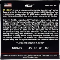 DR Strings Hi-Def NEON Red Coated Medium 4-String (45-105) Bass Guitar Strings