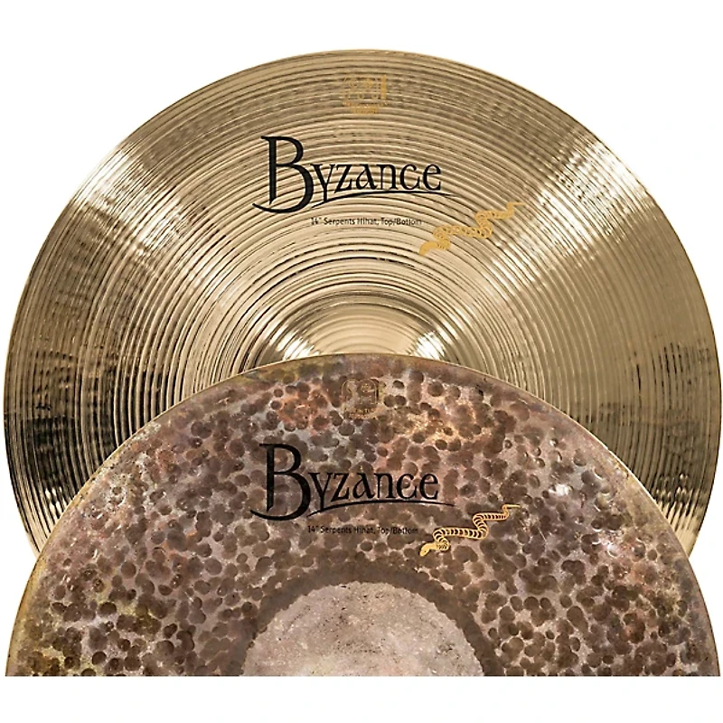 MEINL Byzance Brilliant Serpents Hi-Hat Cymbals 14 in.
