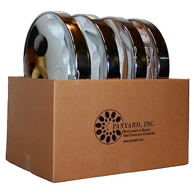 Panyard Jumbie Jam Educator's Steel Drum 4-Pack With Floor Stands
