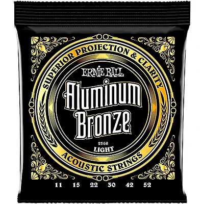 Ernie Ball Aluminum Bronze Acoustic Guitar Strings - Light (11--52)