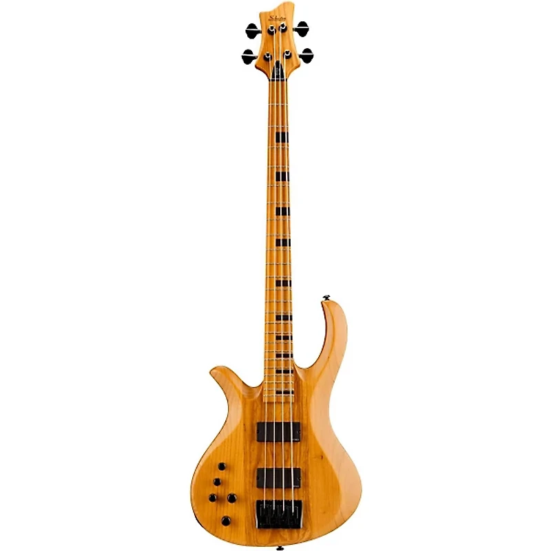 Schecter Guitar Research Riot-4 Session Left-Handed Electric Bass Guitar Satin Aged Natural