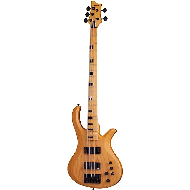 Schecter Guitar Research Riot-5 Session 5-String Electric Bass Guitar Satin Aged Natural