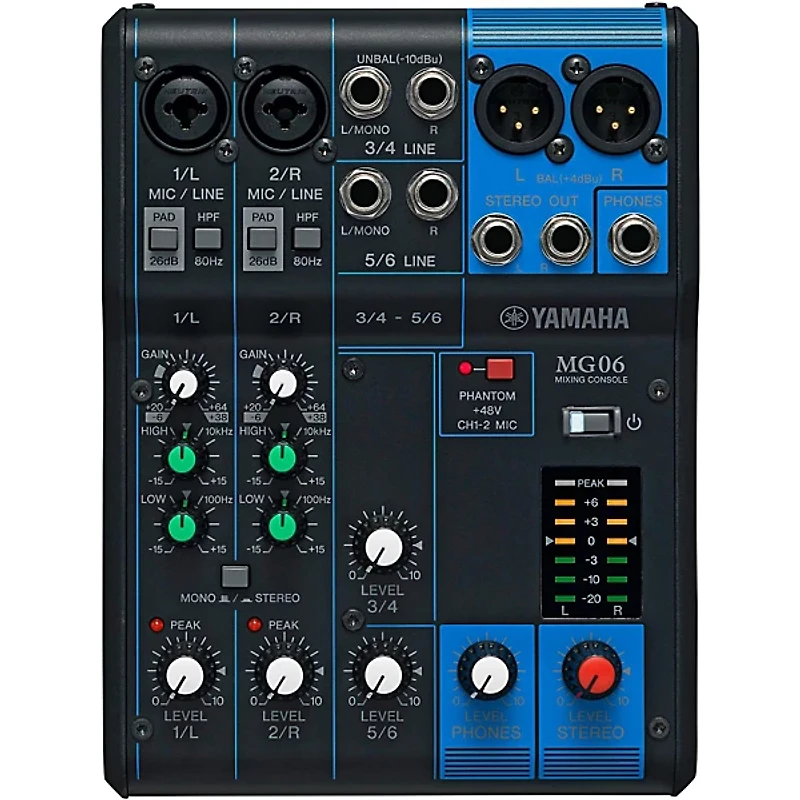 Yamaha MG06 6-Channel Mixer