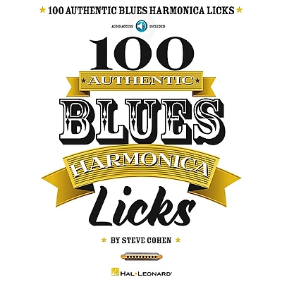 Hal Leonard 100 Authentic Blues Harmonica Licks Book/Online Audio