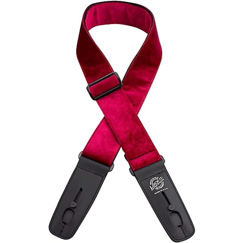 Lock-It Straps 2" Crushed Velvet Locking Guitar Strap