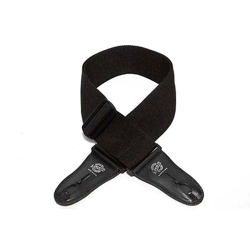 Lock-It Straps 3" Locking Guitar Strap Black