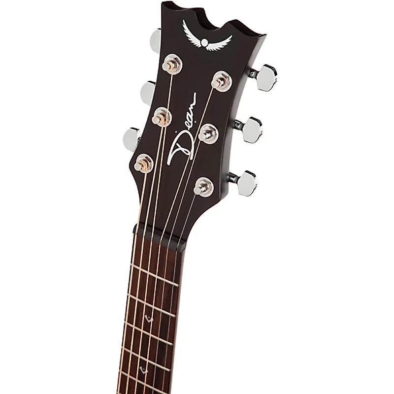 Dean Flight Series Travel Acoustic Guitar Satin Black