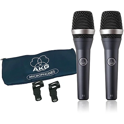 AKG D5 Supercardioid Handheld Dynamic Microphone 2-Pack