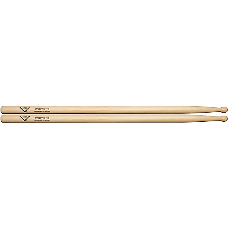 Vater Power Wood Tip Drum Sticks - Pair 3A Natural