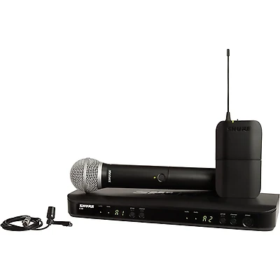 Shure BLX1288 Combo System With CVL Lavalier Microphone and PG58 Handheld Microphone