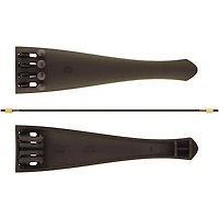 Otto Musica Carbon Composite Cello Tailpiece with Four Built-In Fine Tuners and Braided Steel Tailgut