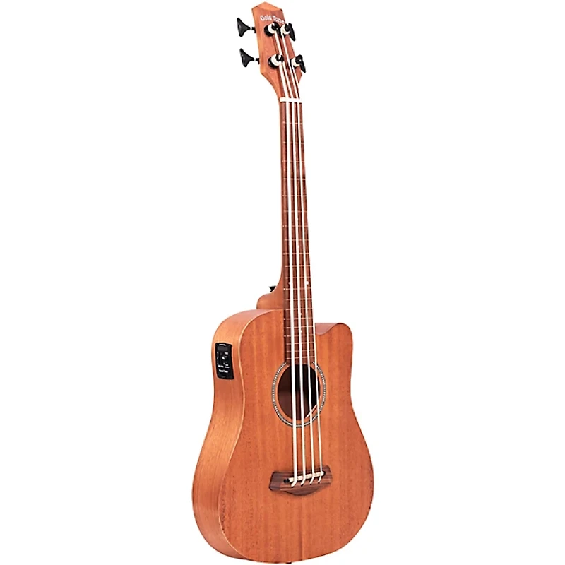 Gold Tone M-BassFL 23" Scale Fretless Acoustic-Electric Bass Guitar - Natural