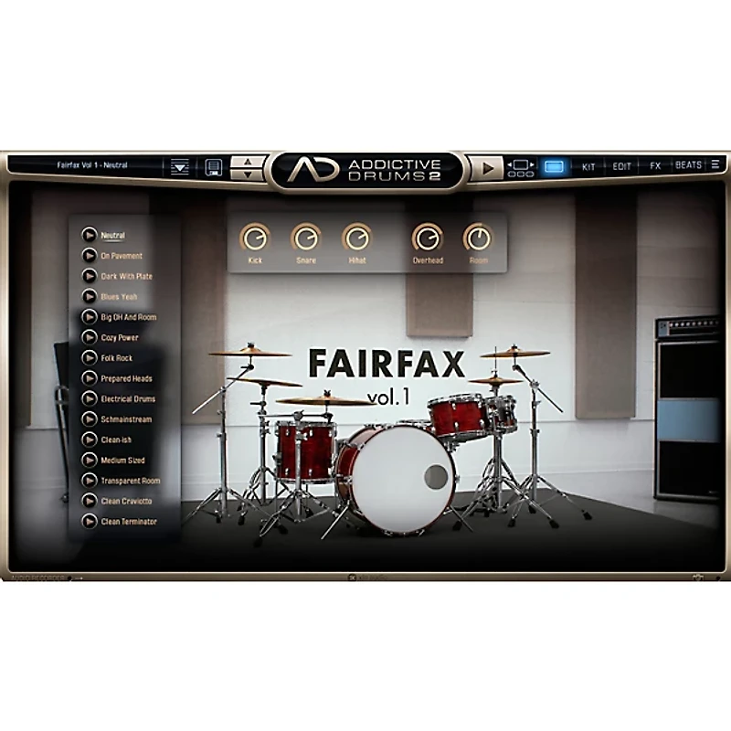 XLN Audio Addictive Drums 2  Fairfax Vol. 1 Software Download