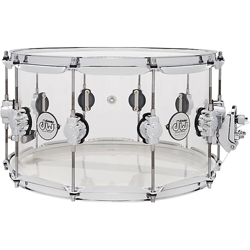 DW Design Series Acrylic Snare Drum With Chrome Hardware