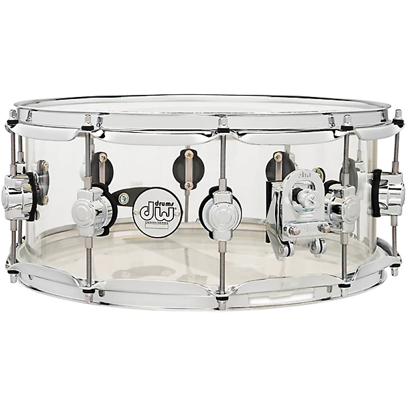 DW Design Series Acrylic Snare Drum With Chrome Hardware