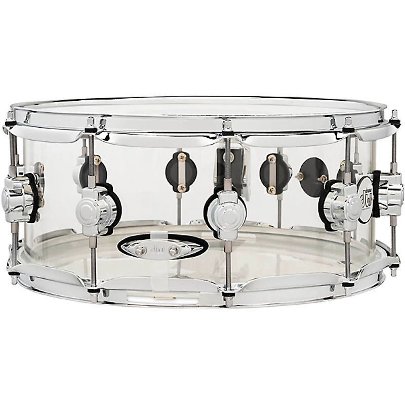 DW Design Series Acrylic Snare Drum With Chrome Hardware