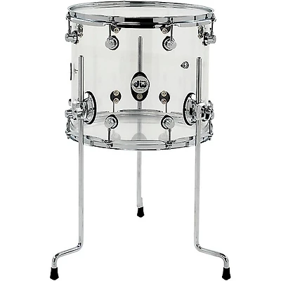 DW Design Series Acrylic Floor Tom With Chrome Hardware