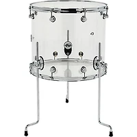 DW Design Series Acrylic Floor Tom With Chrome Hardware 18 x 16 in. Clear