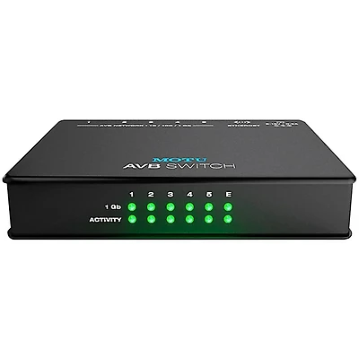MOTU AVB Switch Five-Port AVB Ethernet Switch