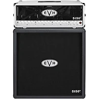 EVH 5150III 100W Guitar Tube Head, Ivory With 5150III 4x12 Guitar Cab, Black