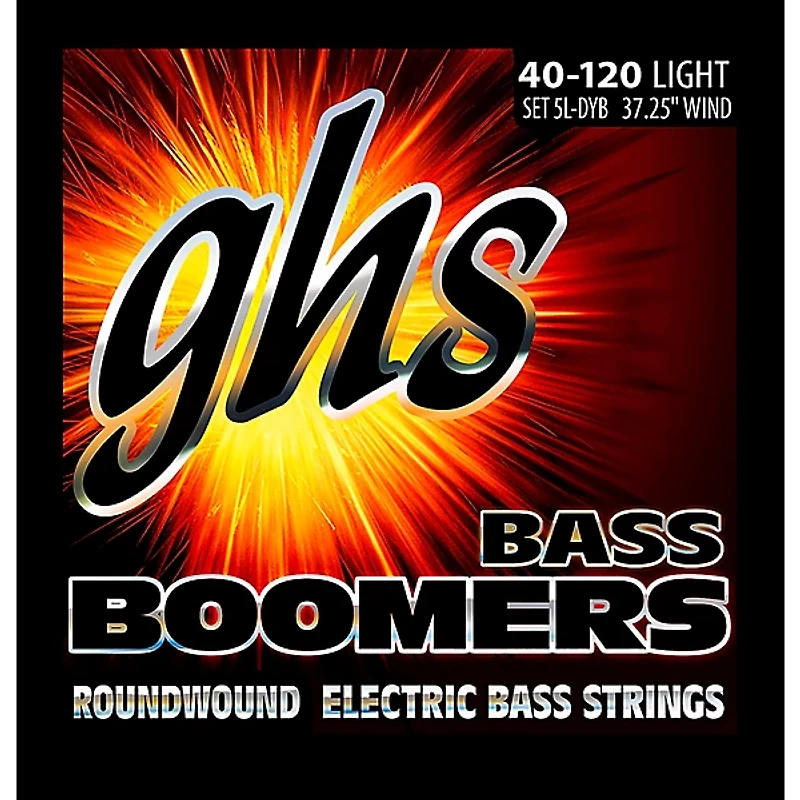 GHS Bass Boomers 5-String Roundwound Bass Strings (40-120)