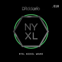 D'Addario NYNW018 NYXL Nickel Wound Electric Guitar Single String, .018