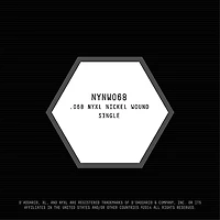 D'Addario NYNW068 NYXL Nickel Wound Electric Guitar Single String, .068