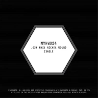 D'Addario NYNW024 NYXL Nickel Wound Electric Guitar Single String, .024