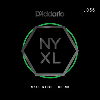 D'Addario NYNW056 NYXL Nickel Wound Electric Guitar Single String, .056