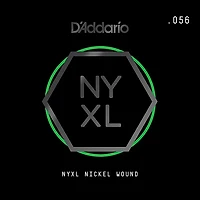 D'Addario NYNW056 NYXL Nickel Wound Electric Guitar Single String, .056