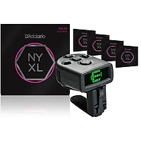 D'Addario NYXL0942 Super Light Electric Guitar Strings 5-Pack With NS Micro Headstock Tuner