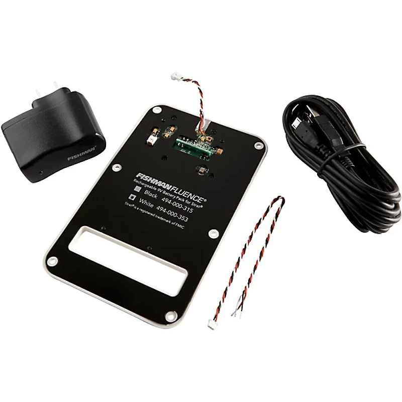 Fishman Fluence 9V Rechargeable Battery Pack for Strat White