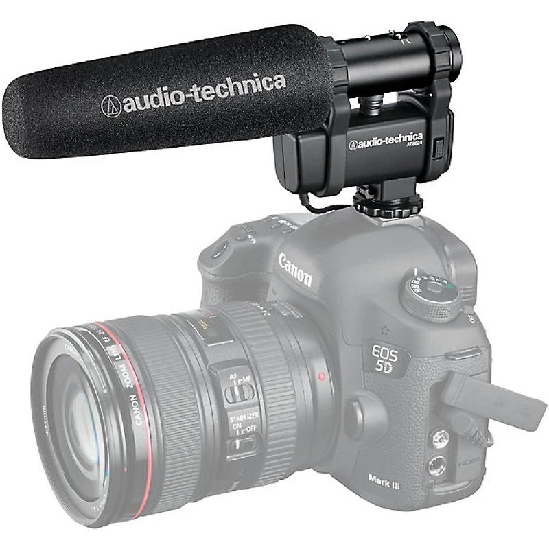 Audio-Technica AT8024 Mono/Stereo Camera Mount Microphone